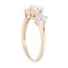 14ct Yellow Gold Cubic Zirconia Trilogy Ring