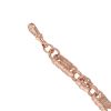 9ct Rose Gold Patterned Starss and Bars Bracelet 9"