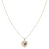 9ct Yellow Gold Patterned Heart Locket Pendant and Chain 16"