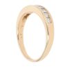 18ct Yellow Gold 0.59ct Princess Cut Diamond Half Eternity Ring