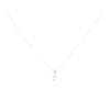 9ct Yellow Gold Blue Topaz Pendant And Chain 18"