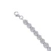 Silver Cubic Zirconia Flower Cluster 8" Bracelet by Icesia