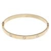 9ct Yellow and White Gold Screw Patterned Hinged Bangle