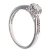 9ct White Gold 0.25ct Brilliant Cut Diamond Halo Cluster Ring