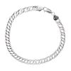 Silver Double Curb Bracelet 8.5" by Icesia