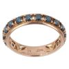 18ct Rose Gold 0.90ct Blue Diamond Eternity Ring