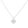18ct White Gold 0.75ct Brilliant Cut Diamond Heart Cluster Pendant And Chain 18"