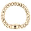14ct Yellow Gold Monaco Curb Classic Plain Lock Bracelet 8.5"
