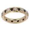 9ct Yellow Gold Cubic Zirconia and Sapphire Eternity Ring