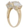 14ct Yellow Gold Cubic Zirconia Three Stone Ring