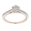 9ct White and Rose Gold 0.33ct Cluster Ring