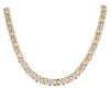 14ct Yellow And White Gold Cubic Zirconia Fancy Chain 18"