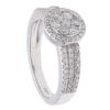 9ct White Gold Diamond Cluster Ring by Anya Belle