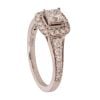 18ct White Gold 1.21cts Diamond Halo Solitaire Ring
