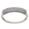 9ct White Gold 0.33ct Brilliant Cut Diamond Two Row Fancy Ring