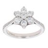18ct White Gold 1.00ct Diamond Cluster Ring