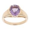 9ct Yellow Gold Created Amethyst Dress Ring