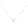 18ct White Gold 0.50ct Brilliant Cut Diamond Solitaire Pendant And Chain 16"