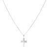 9ct White Gold Cubic Zirconia Cross Pendant and Chain 18"