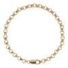 Silver Gold Plated Belcher Bracelet 8.5"