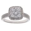 18ct White Gold 0.86ct Diamond Cluster Ring