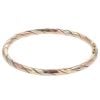 9ct Yellow, White And Rose Gold Twist Patterned Bangle