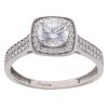 9ct White Gold Cubic Zirconia Cluster Ring