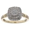 9ct Yellow Gold 0.51ct Brilliant Cut Diamond Cluster Ring
