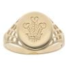 9ct Yellow Gold Welsh Feathers Signet Ring