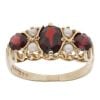 9ct Yellow Gold Pearl And Garnet Ring