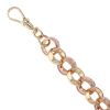 9ct Yellow And Rose Gold Patterned And Plain Belcher Bracelet 9.5"