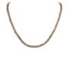 9ct Yellow White and Rose Gold Plait Chain 16"