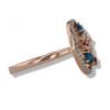 9ct Rose Gold Cubic Zirconia Floral Oval Ring
