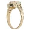 9ct Yellow Gold 0.05ct Diamond and Opal Three Stone Ring