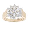 9ct Yellow Gold Cubic Zirconia Cluster Ring