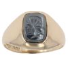 9ct Yellow Gold Hematite Centurion Signet Ring