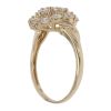 14ct Yellow Gold Cubic Zirconia Cluster Ring