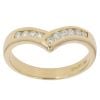 18ct Yellow Gold 0.20ct Brilliant Cut Diamond Wishbone Ring
