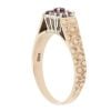 9ct Yellow Gold Cubic Zirconia and Ruby Cluster Ring