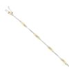 18ct Yellow And White Gold 0.15ct Brilliant Cut Diamond Bracelet 7.5"