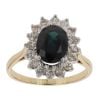 18ct Yellow Gold 0.50ct Diamond and Sapphire Cluster Ring