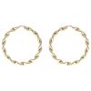 14ct Yellow Gold Twist Hoop Earrings