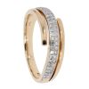 9ct Yellow Gold 0.29ct Diamond Crossover Ring by Anya Belle