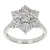 18ct White Gold 2.25ct Diamond Cluster Ring