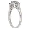 18ct White Gold 0.50ct Diamond Triple Cluster Ring