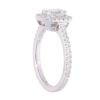 Platinum 1.00ct Emerald and Brilliant Cut Cluster Diamond Ring