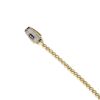 14ct Yellow Gold Monaco Beaded Cubic Zirconia Pave Lock Bracelet 8"