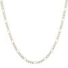 9ct Yellow and White Gold Diamond Cut Figaro Chain 18"