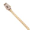 14ct Yellow Gold Monaco Cube Plain Pave Lock Bracelet 7.5"