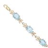 9ct Yellow Gold Blue Topaz Butterfly Bracelet 7.5"